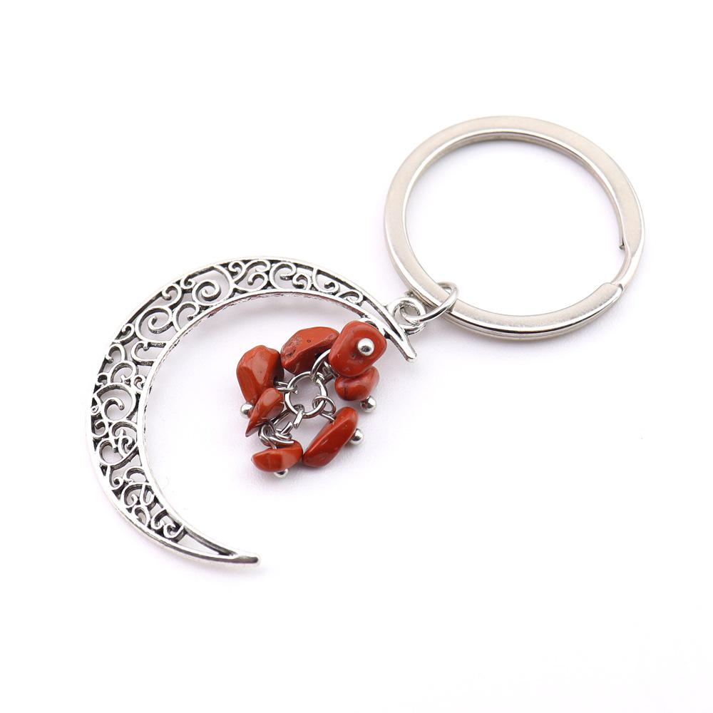 Moon Gravel Grape Crystal Keychain Keyring K54