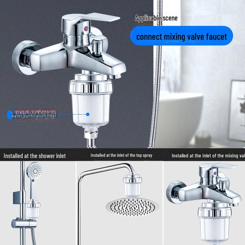 Hot Water Purifier Shower Head with Softener and Filter