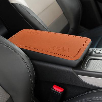 Tappetino per Console Centrale Protezione Bracciolo Ultra-Sottile Copribracciolo per Auto Accessori Interni Auto Antiscivolo Nero/Arancione Adatto
