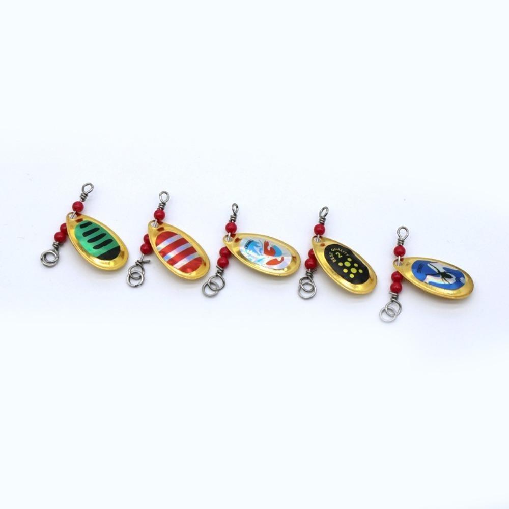 5pcs Water Drop Type Fishing Lure Spoon Metal Construction Composite Bait Lure  Fishing Accessories