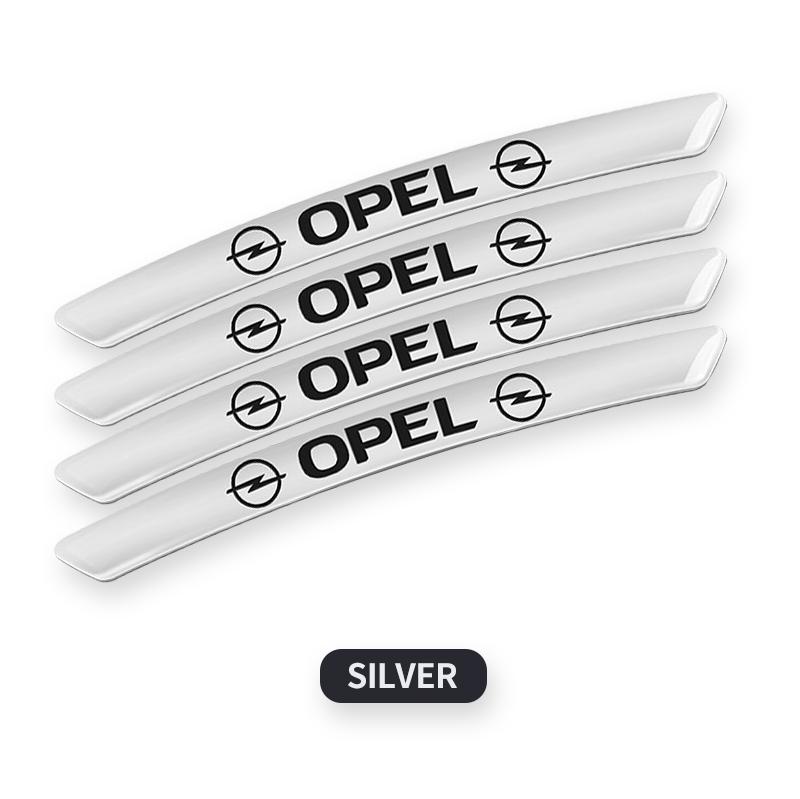 AAAJJ1 4Pcs Car Wheel Hub Rim Badge Stickers Decoration Accessories For Opel Corsa Astra Insignia Vectra Zafira Meriva Mokka Grandland
