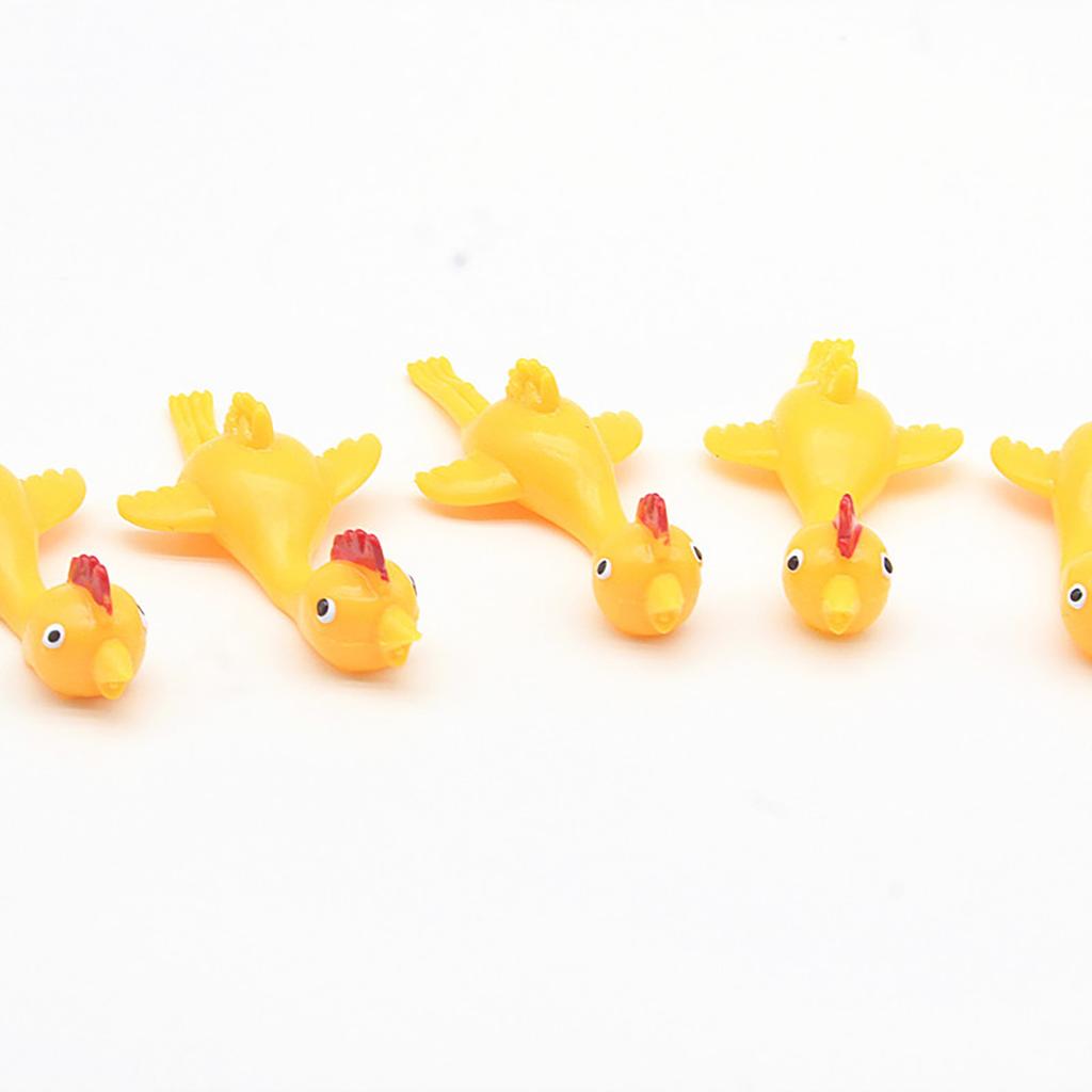 Creative Ejection Chicken Toy Light Rubber Finger Prank Flying Toy