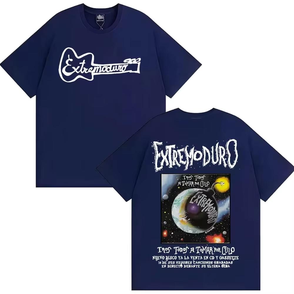 Rock Band EXTREMODURO Tour 2026 Merch Tshirt Unisexs Clothing Hip Hop Street Style T Shirt Women Casual Cozy High Quality Tshirt