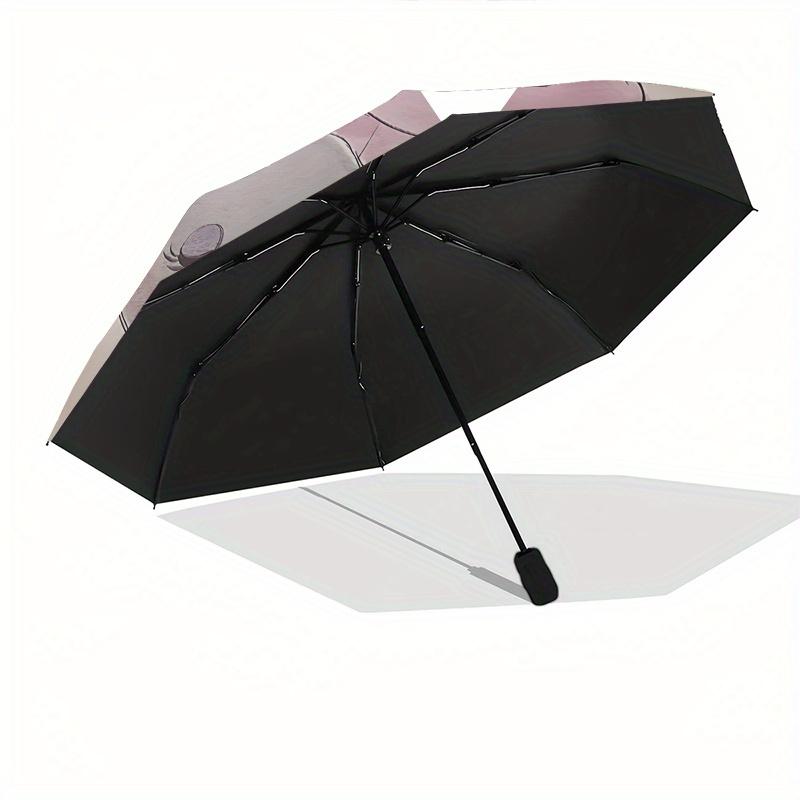 Dumbo, Timothy Q. Mouse Automatic Opening and Closing Umbrella - 8 Ribs Portable Folding Umbrella with Plastic Handle, Suitable for Leisure