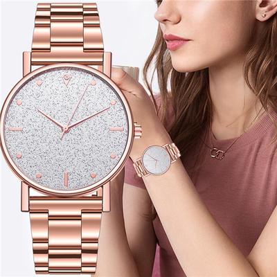 Fashion Women Starry Sky Quartz Watch Ladies Stainless Steel Band Casual Wirstwatch