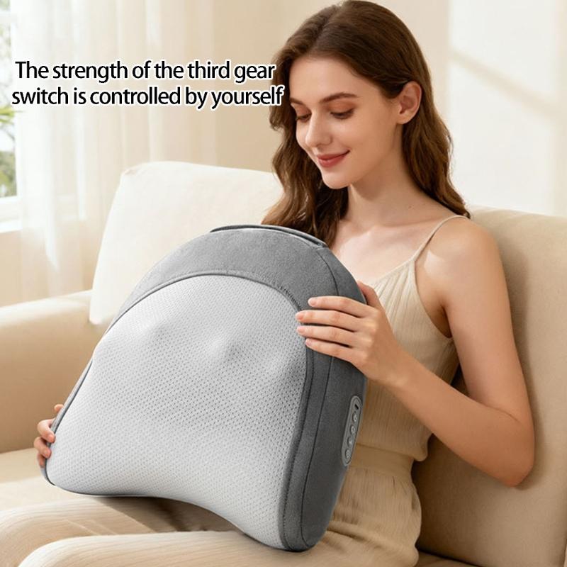 Massage Pillow,Neck and Back Massagers with Heat,Shiatsu Massage Pillow for Back,Shoulder Leg Foot Pains Stress Relax