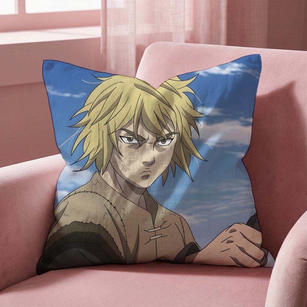 Beliebte Anime V-VinlandS S-Saga Kissenbezug Mehrzweck-Kissenbezug für Zuhause & Auto - Wendbar, Weich & Langlebig für den täglichen Gebrauch