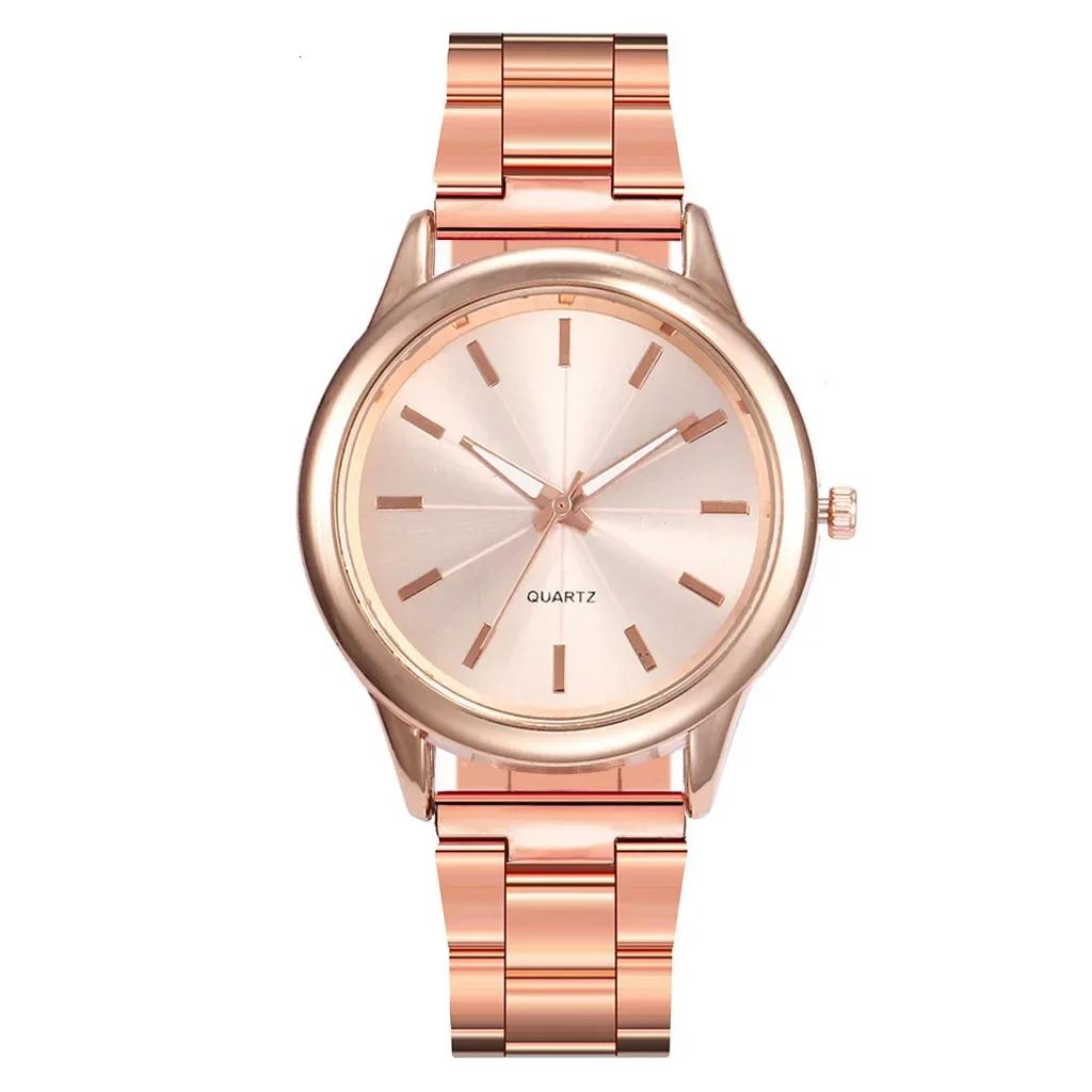 Luxury Watch for Women Simple Round Dial Stainless Fashion Gold Bracelet Quartz Wristwatch Students Ladies Watches Montre Femme