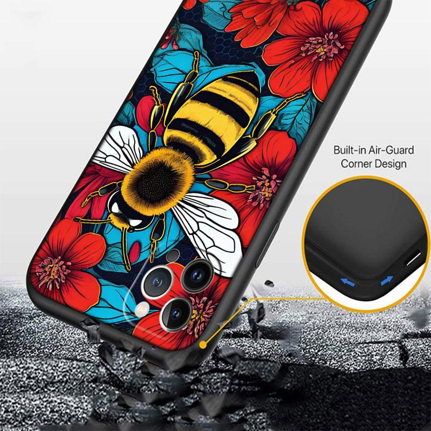 FM5 Art Bees Cartoon Phone Case for Motorola Edge 60 60s 70 G86 G56 G54 E14 G04S G45 G54 G64 S30 S50 X30 X40 X50 Pro Power