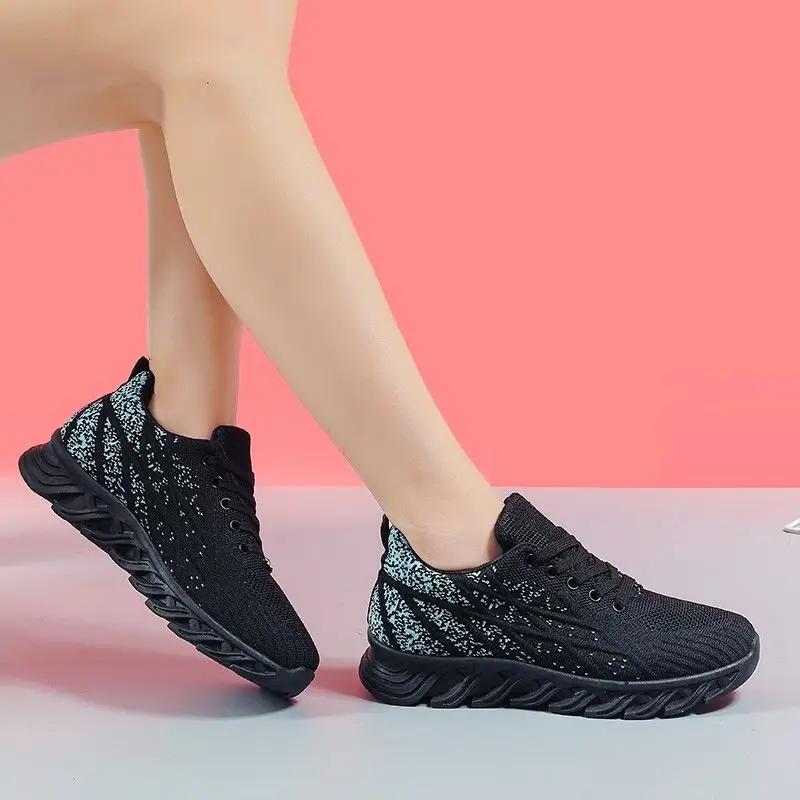 Fashion Casual Trends 2025 Lace Up Women's Running Shoes Comfortable and Elegant Korean High Quality New Designer Luxury Ladies Footwear