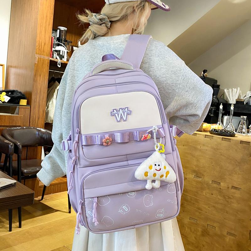 Schoolbag backpack for women's small fresh junior high school primary school students 45th and 6th grade girls backpack New student schoolbag