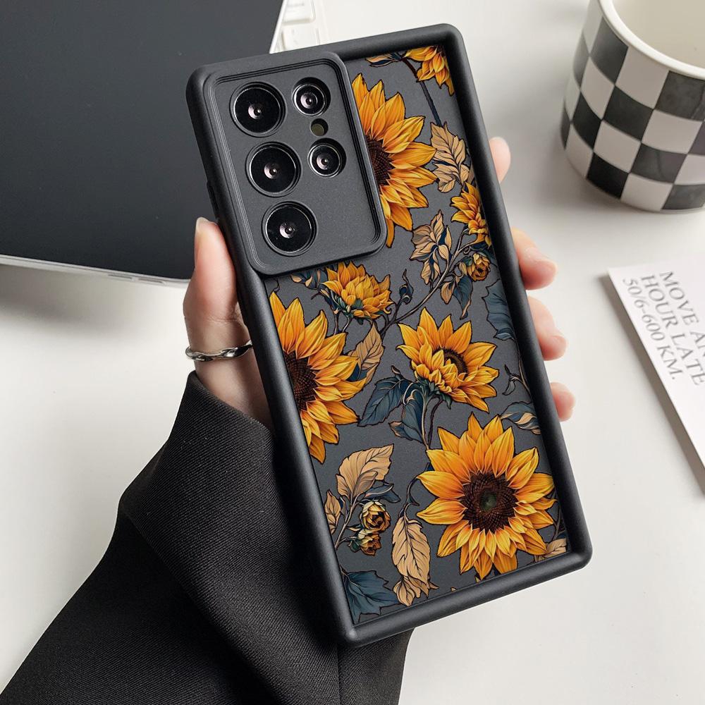 Soft TPU Case For Samsung A55 5G S25 Ultra S24 FE A54 A16 A15 A53 A35 A34 A14 A13 A06 A05 A05s A33 A25 S23 S22 Plus Flower Cover
