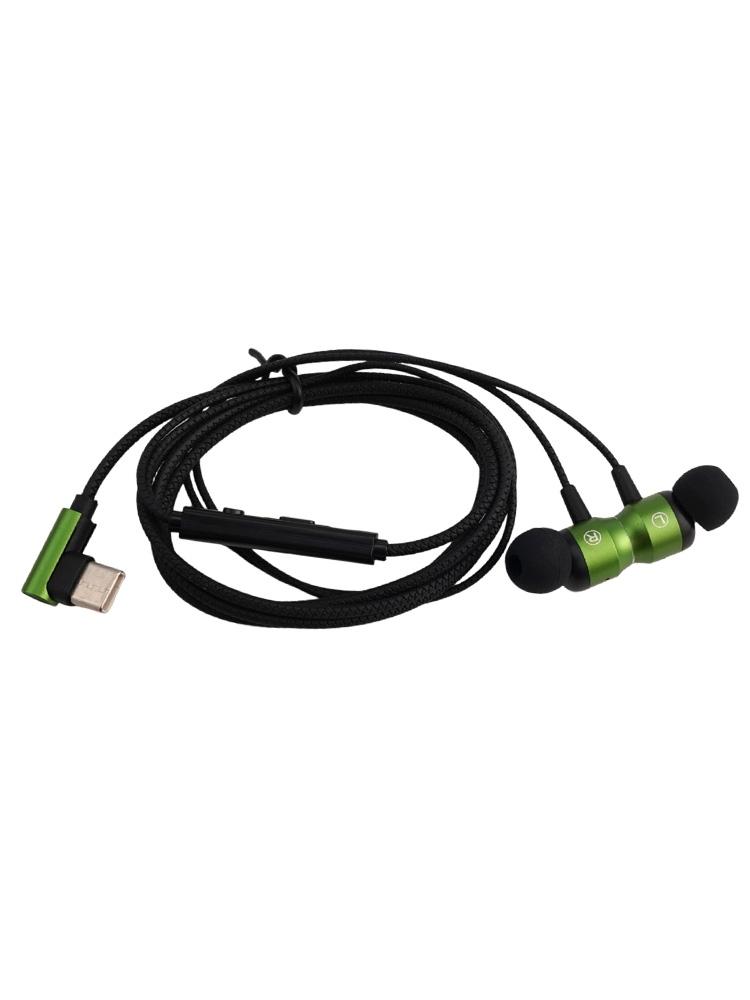 ABS Wired Control Headphones High Fidelity Bass Black