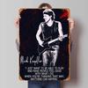 Plaque Métallique Mark Knopfler Affiches Chanteur Décoration Salle de Jeux Homme Plaque Vintage en Tôle pour Décoration Murale Intérieur