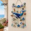 3D Crystal Bead Mobile Ocean Animal Acrylic Window Hanging, Stained Glass Style Sea Turtle Whale Dolphin Suncatcher Lightweight Hanging Decoration