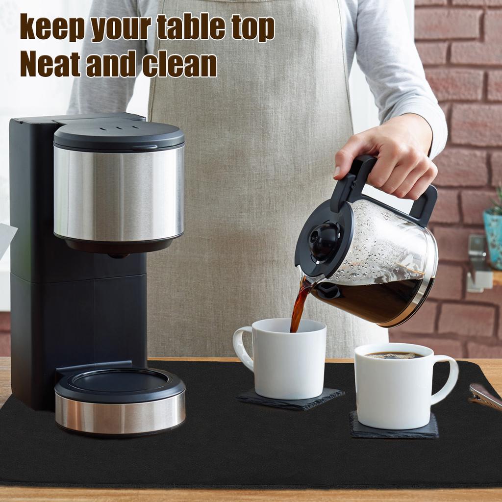 Absorberende Koffiemat Verbergt Vlekken Rubberen Achterkant Afdruipmatten Anti-Slip Afvoerende Mat Koffiezetapparaat Espressomachine Placemat