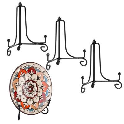 Espositore in ferro Supporto da cavalletto in metallo per cornice decorativa Piatto per foto Libro Antiscivolo Espositore per piatti Scaffale Decorazioni per la casa