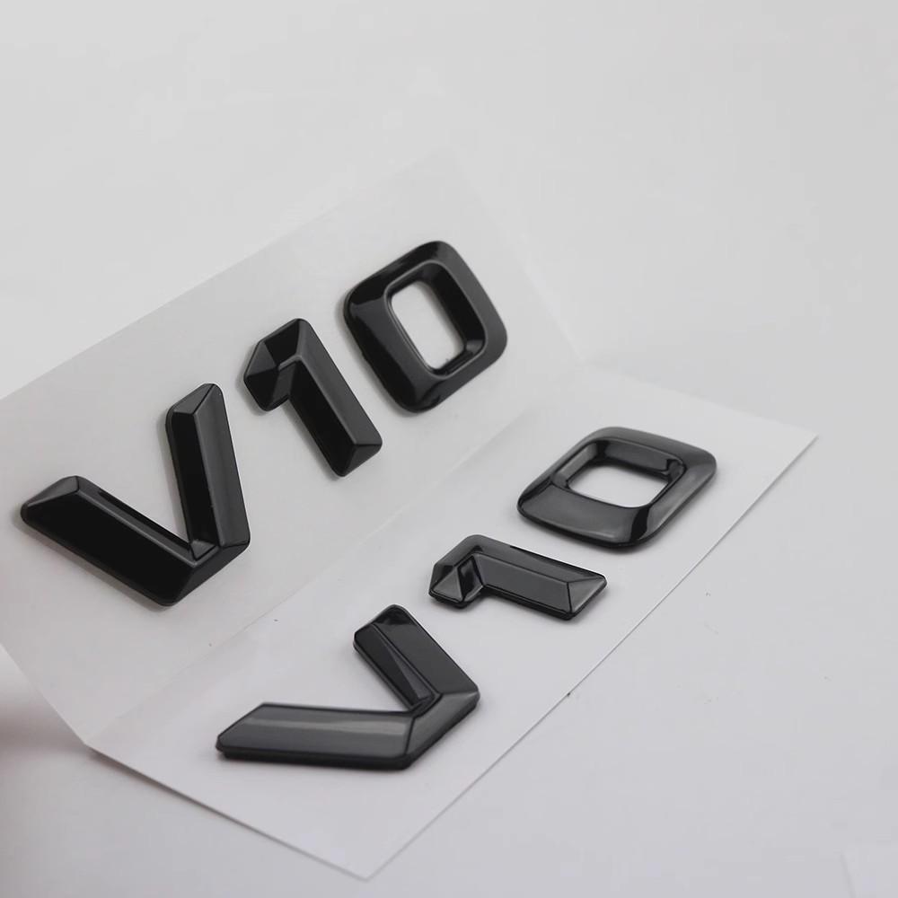 1Pc Car Displacement ABS Sticker V6 V8 V10 V12 Car Side Sticker Rear Tail Badge For Mercedes-Benz BMW