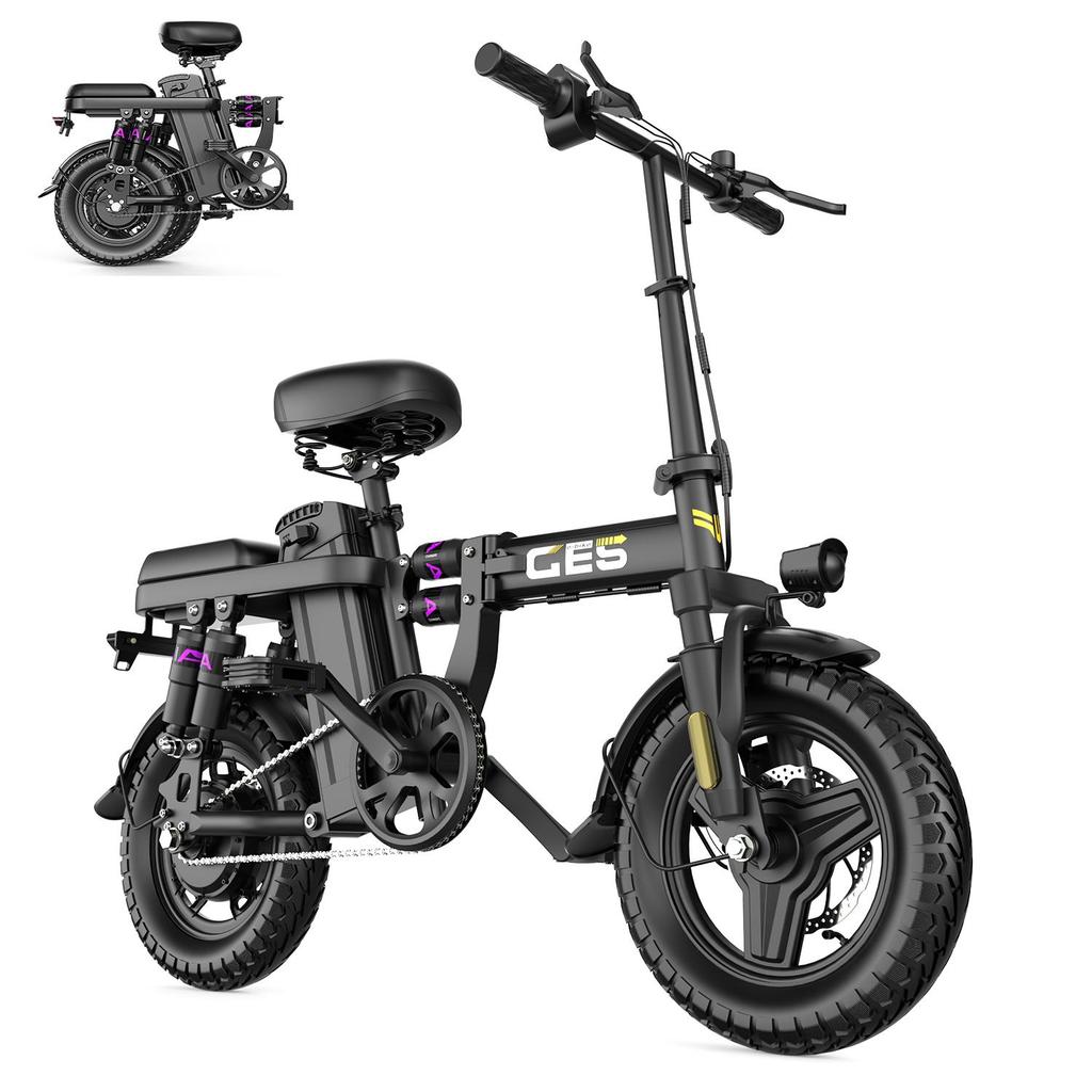 TOOFLY GE5 Adult Electric Bike 25KM/H 500W Motor 48V15Ah Battery City Commuting E-Bike 14'' Tire Foldable Adults Electric Bicycle