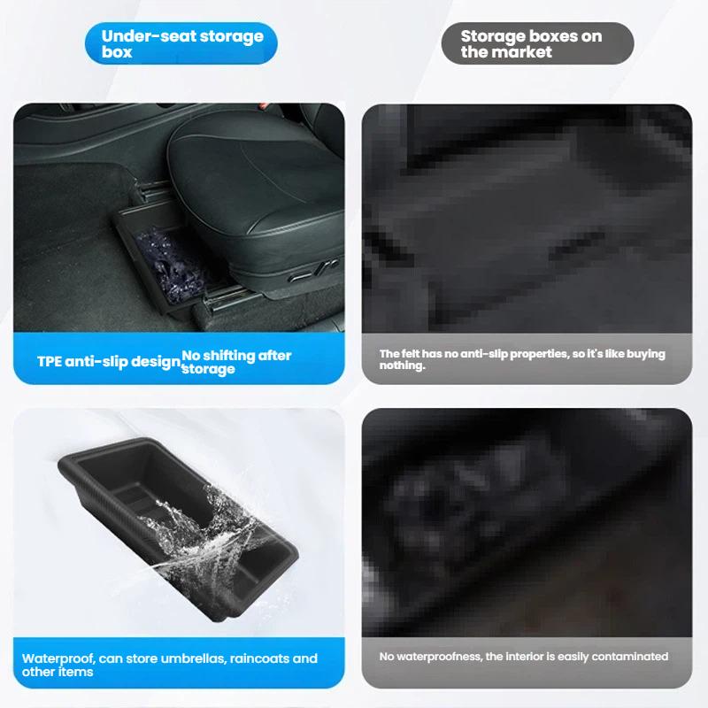 For Tesla Seat Storage Box Model Y/3 Original TPE Storage Box Storage Box