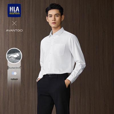 HLA Men's Winter Warm Business Casual Shirt