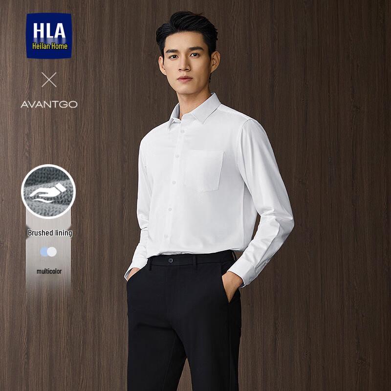 HLA Men's Winter Warm Business Casual Shirt