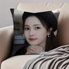 Fashion and elegant Chinese actress BBai Lu Cushion Cover Pillowcase Antidustmite Invisible Zipper Short Plush Sofa Cushion