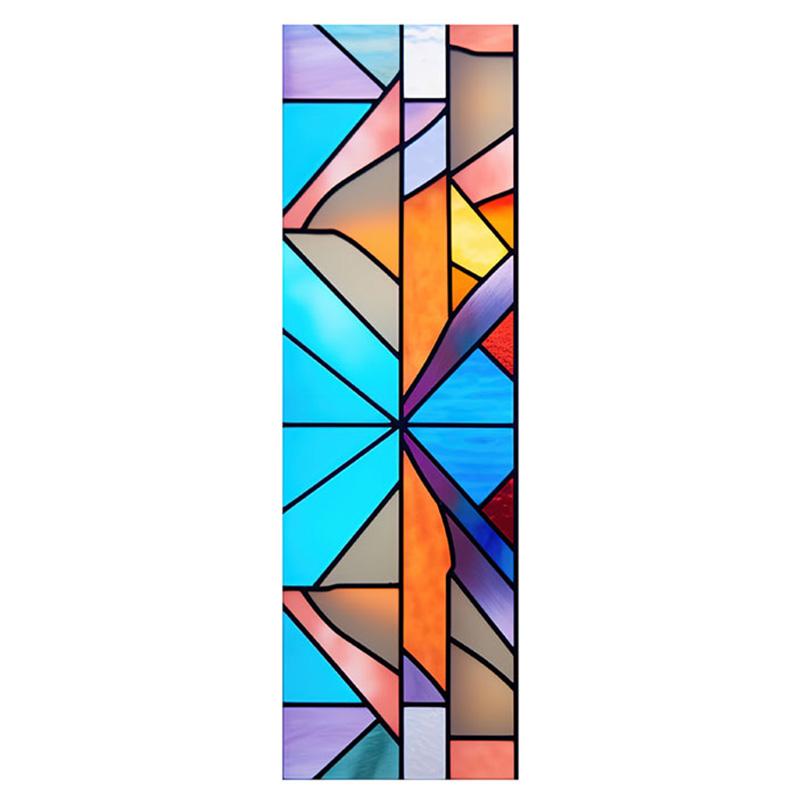 European Style Retro Glass Film,Electrostatic Frosting,Adhesive Free Art Painting,Privacy Protection, Window Film, Stained Glass