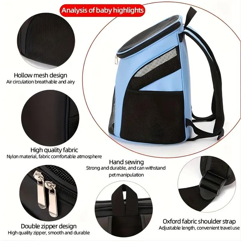Pet Carrier Backpack for Walking, Hiking Breathable Backpack Cat Bag for Traver Transport