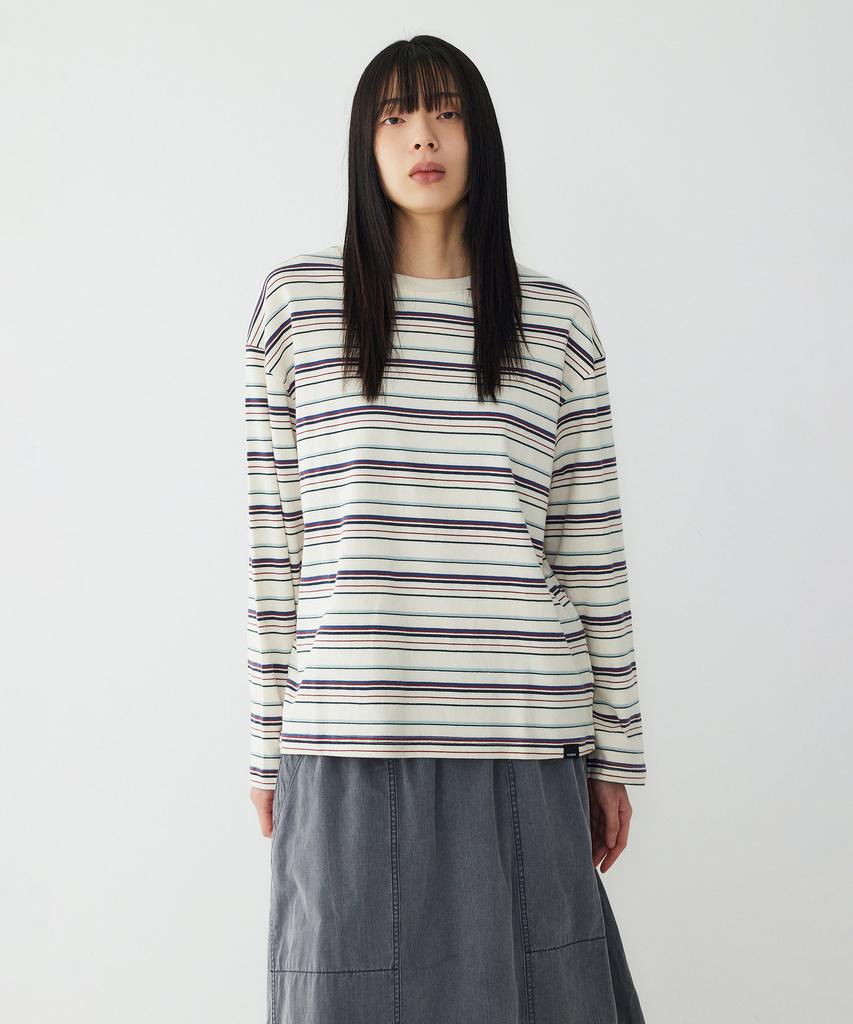 STUDIO TOMBOY Multi-Stripe Long Sleeve T-Shirt_Ivory 9176122976