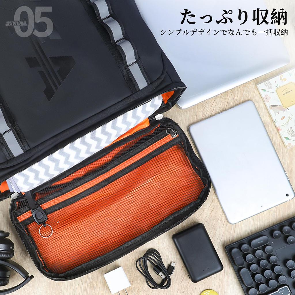 [AISFA] Men's Large Capacity Backpack, Sports Backpack, Business Backpack, Square Shape, Waterproof, Fits 17-inch Laptop, 2-Compartment Design, Expand