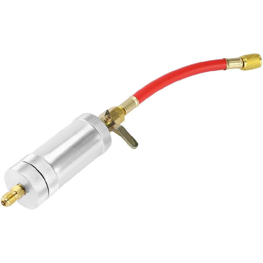 Ac Oil Injector R134A,1 4SAE R134 2 oz Oil Injector R134A R12 R22 Car A C AC Oil Dye oz Injection Tool automotive air conditioning repair tools
