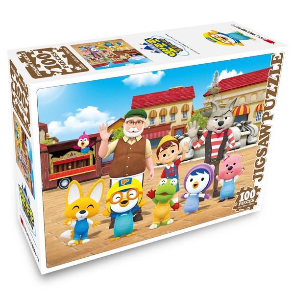 

Пазл Pororo Деревня Буратино, разные цвета, 100 деталей