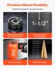VEVOR Knockout Punch Set, 147.1 kN Hydraulic Knockout Set, 12.7 to 101.6mm KO Tool Kit Hole Making Tool