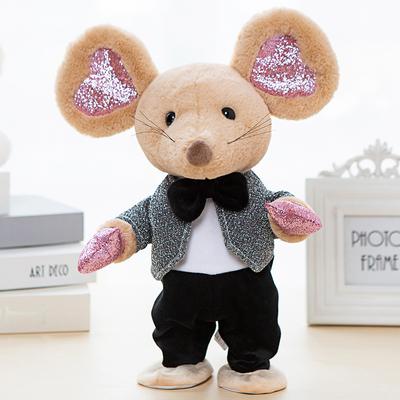 Robot Muzică Mouse Jucării Dance Talk Mouse electronic de pluș Control sunet Soareci interactiv Cântă cântec Animal pentru copii Cadou de aniversare