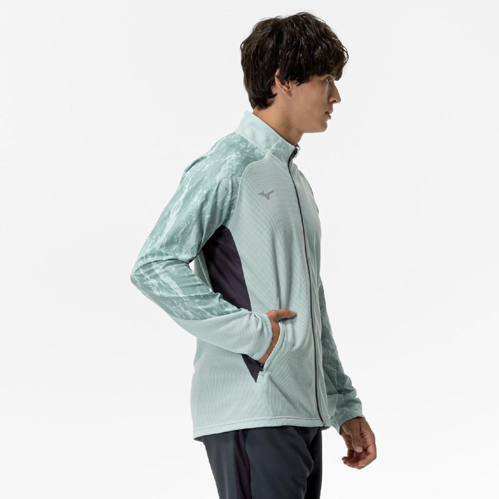 Mizuno Dry Aeroflow Hybrid Highly Breathable Training Citrus 32MCC031 Men's Jacket, Jersey, Green,
