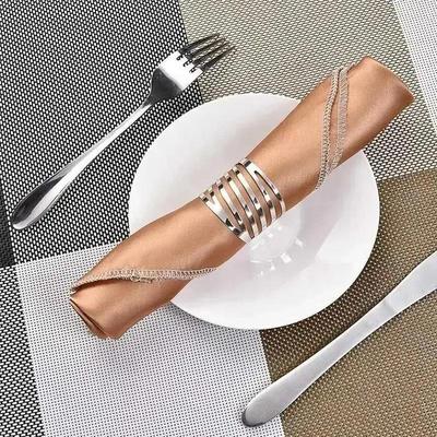 Golden Napkin Ring Dining Table Hollow Decoration Ring Wedding Family Gathering Daily Use Napkin Buckle Holder Party Decoration