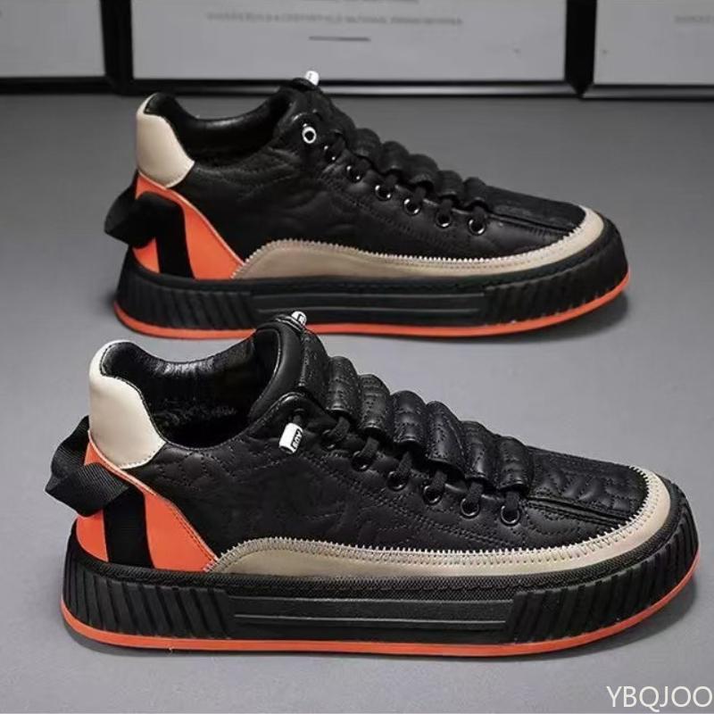 New Men's Waterproof Thick Sole Height Increasing Casual Board Shoes Solid Colod Simple Comfortable Versatile Sports Shoes