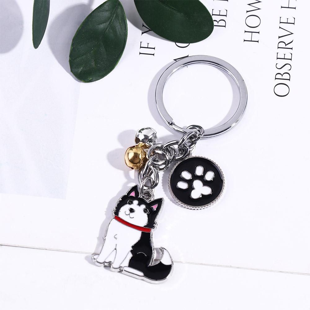 White Husky Enamel Maltese Golden Retriever Pet Keychain Dog Keychain Pet Keyring Dog Pendant