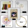 Ocean Scenery DIY Stamped Embroidery Stitches Practice Kit 30x30cm with 20cm Embroidery Hoop for Beginners Craft Lovers Gift