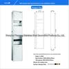 Recessed Stainless Steel Hand Paper Box with Trash Can for Hotels and Offices