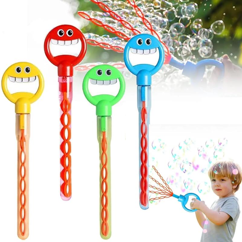 36Holes Bubble Wand Handheld Smiling Face Bubble Stick Blower Maker Outdoor Activity Fun Soap Blowing Toys Gifts