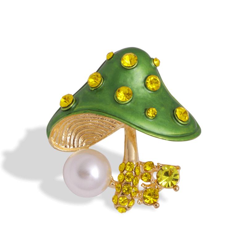 Pearl Fruit Brooch Grape Cherry Pin Drip Oil Corsage Pineapple Pomegranate Lotus Flower Mushroom Brooches