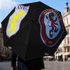 Aston Villa Fc Crest Automatic Folding Umbrella - 8-Rib Travel Umbrella with Auto Open/Close & Portable Gifts for holidays or birthdays
