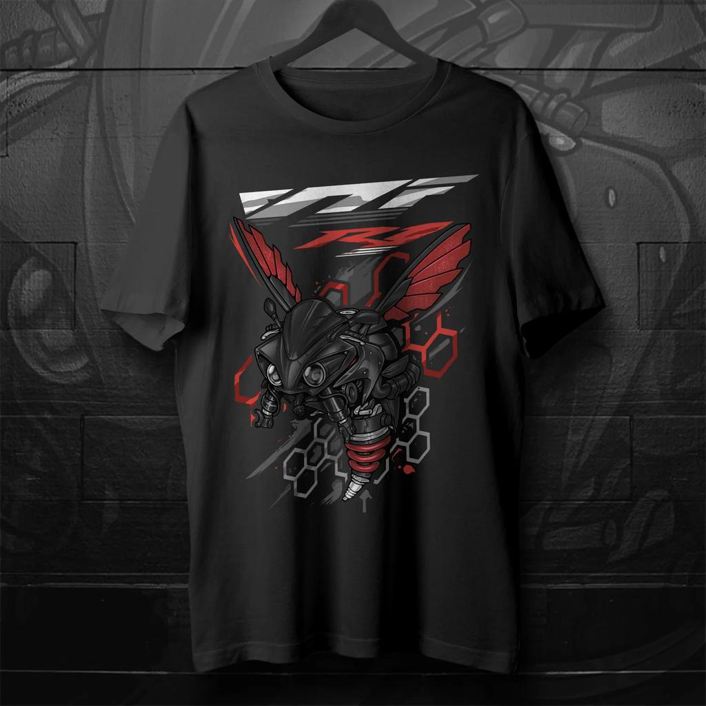 Modelli 20092011 Giappone YZFR1 Moto T-shirt Ispirata alle Api 100% Cotone Girocollo Manica Corta Casual da Uomo Maglietta Rider Streetwear