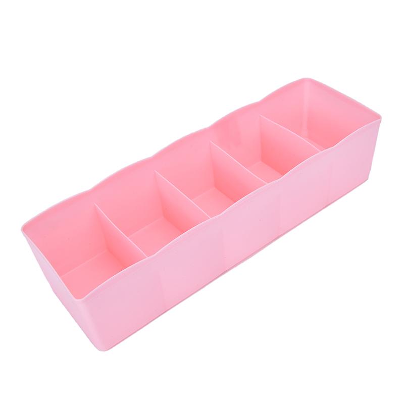 

Контейнер-органайзер для носков, бюстгальтеров, нижнего белья, галстуков, 5 ячеек, для шкафа, Держатель N/A розовый