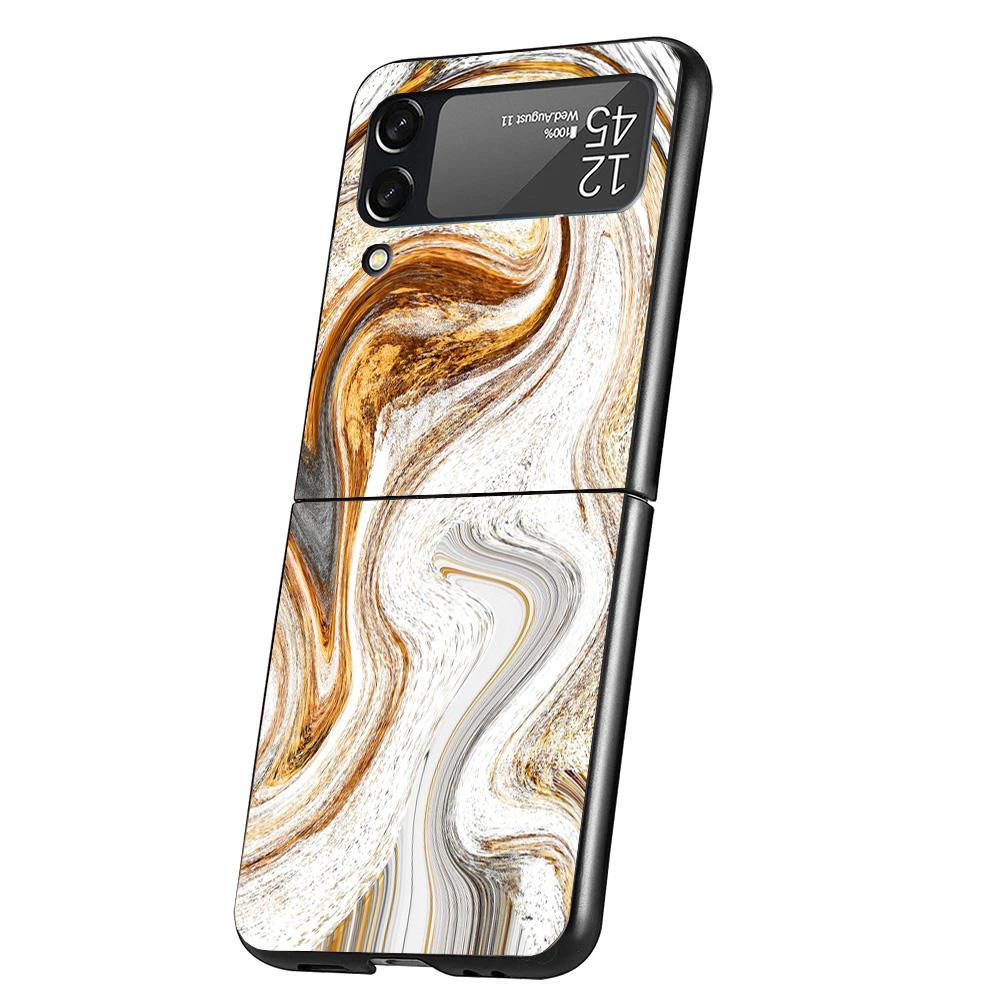 

Fashion Gold Pink Geometric Marble Case Phone Cover for Samsung Galaxy Z Flip 7 6 5 4 3 5G ZFlip7 ZFlip6 ZFlip5 ZFlip4 ZFlip3 Bl Samsung Z Flip 6
