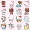 100Pcs Sanrio Series Hello Kitty Stickers Cute Multi-Purpose Diy Stickers Waterproof Decorative Refrigerator Computer Sticker