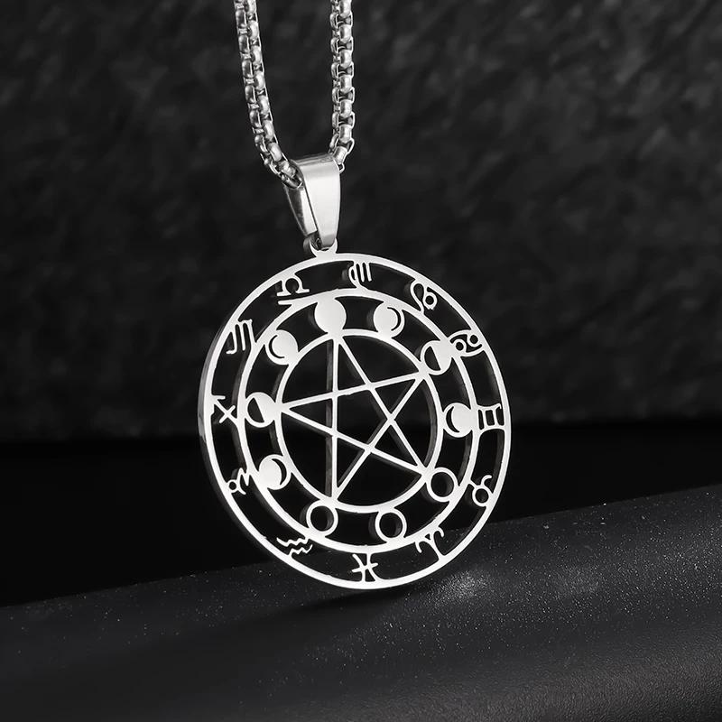 Nordic Rune Celtic Knot Necklace Men Stainless Steel Pendant Valknut Pagan Men Scandinavian Jewelry Punk Gift