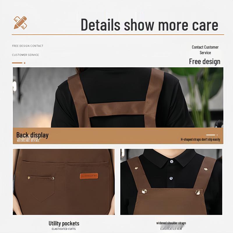 Waterproof, Oilproof Custom Kitchen Apron - Stain-Resistant with New Style Print for Catering & Workwear